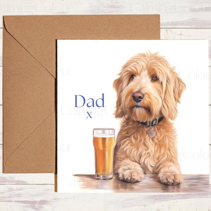 Goldendoodle Father's Day Card | Dad Greetings | Father's Day