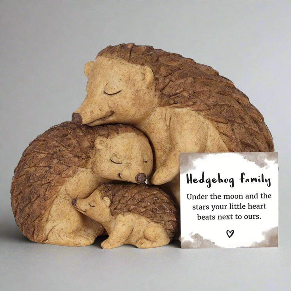 Hedgehog Family Ornament | Figurine
