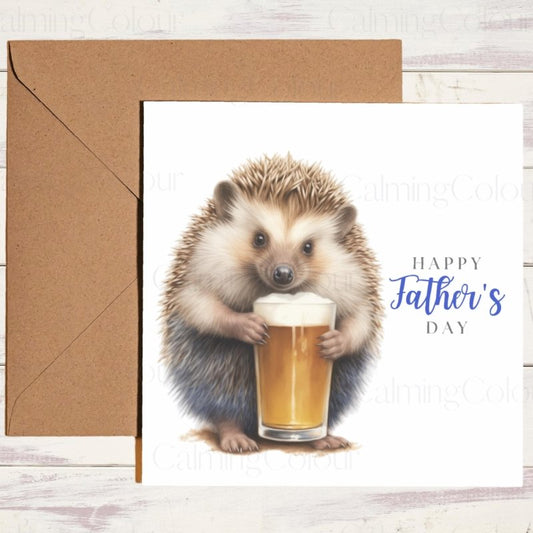 Hedgehog Father's Day Card | Dad With Love | Father's Day