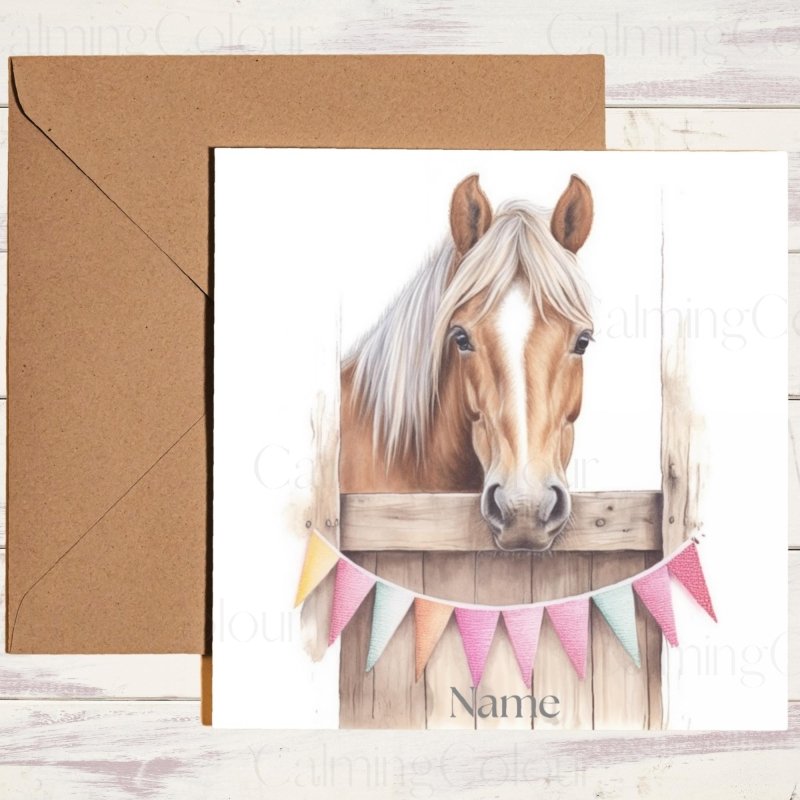 Horse Greeting Card | Equine Birthday | Birthday Card (Personalised)