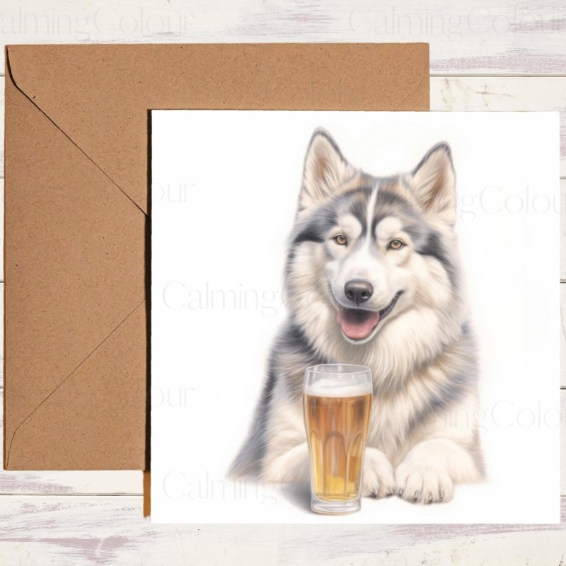 Husky Father's Day Card | Dad With Love | Father's Day