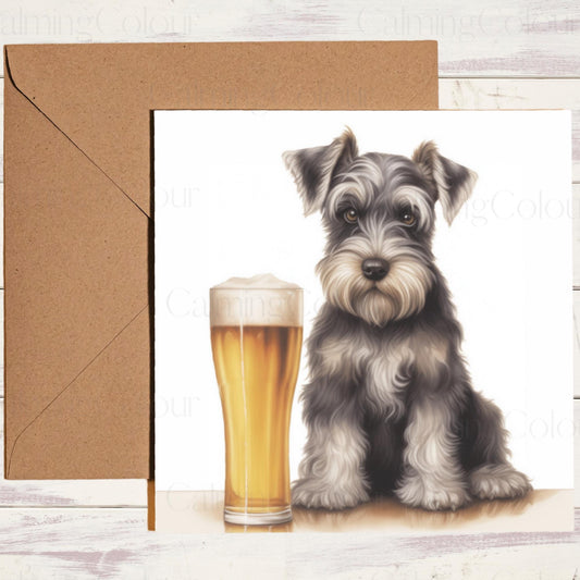 Miniature Schnauzer Greeting Card