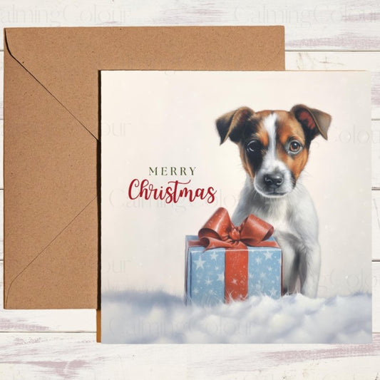 Jack Russell Christmas Card | Dog Lover Greetings | Christmas Card
