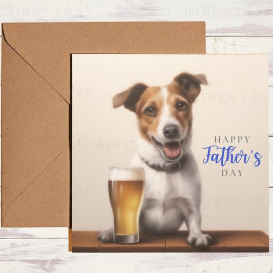 Jack Russell Father's Day Card | Dad With Love | Father's Day