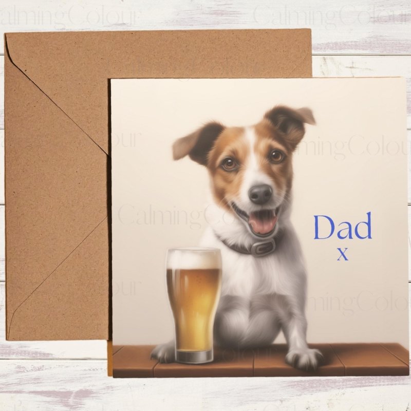 Jack Russell Father's Day Card | Dad With Love | Father's Day