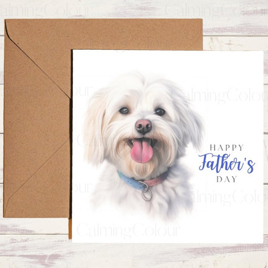 Maltese Father's Day Card | With Love | Father's Day