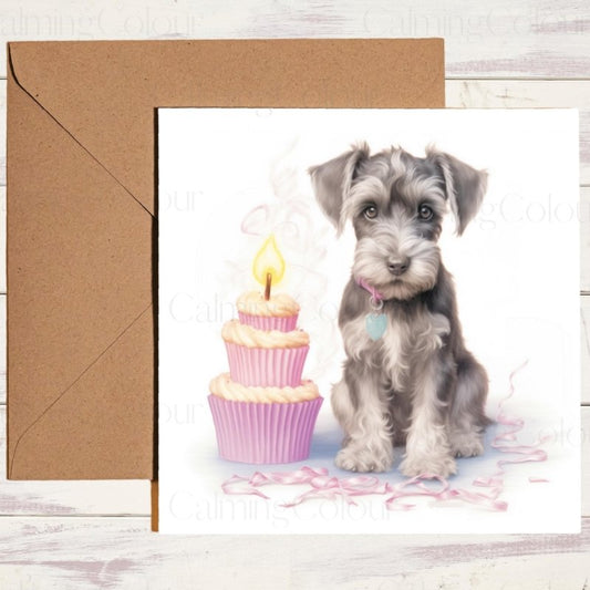 Miniature Schnauzer Birthday Card | Dog Lovers | Birthday Card