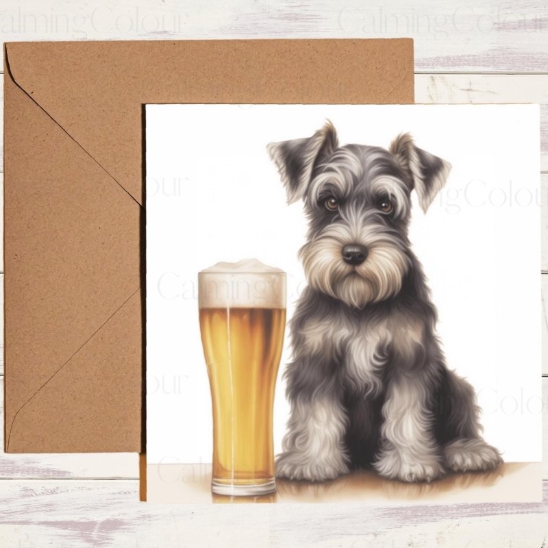 Miniature Schnauzer Father's Day Card | With Love | Father's Day