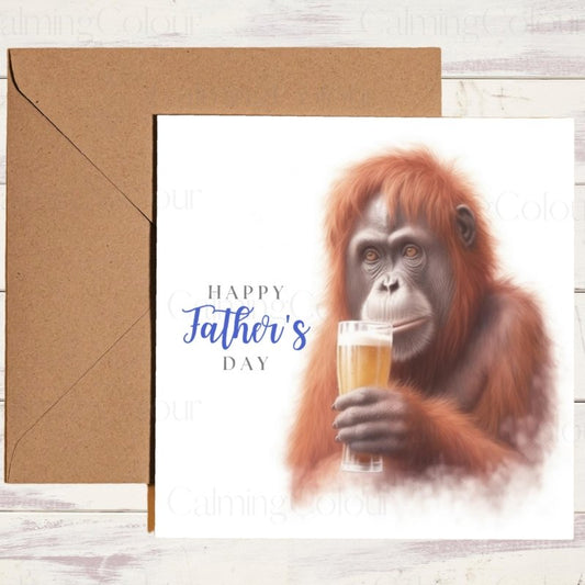 Orangutan Father's Day Card | With Love | Father's Day