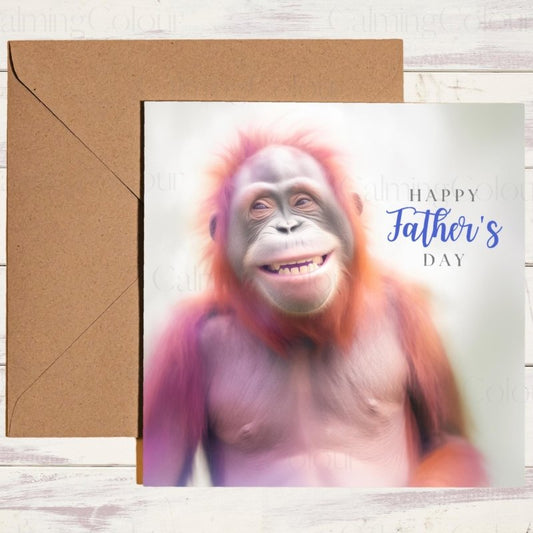 Orangutan Father's Day Card | With Love for Dad | Father's Day
