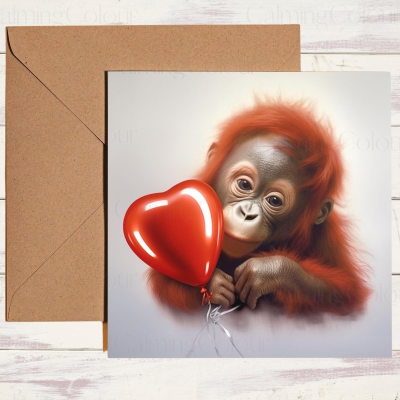 Orangutan Greeting Card | Anniversary | With Love | Father's Day