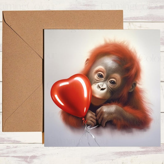 Orangutan Greeting Card | Anniversary | With Love | Father's Day