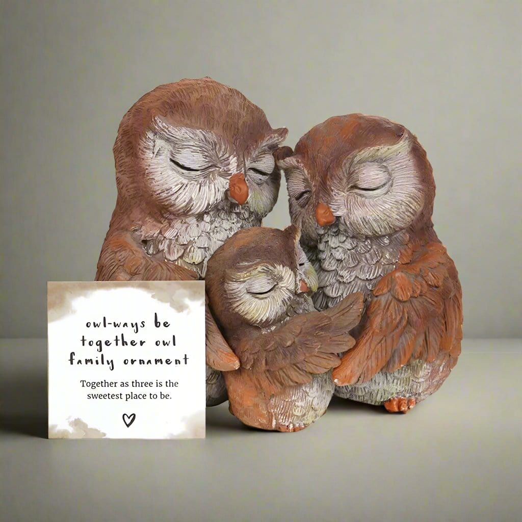 Owl Family Ornament 'Owl - ways Be Together' | Calming Colour