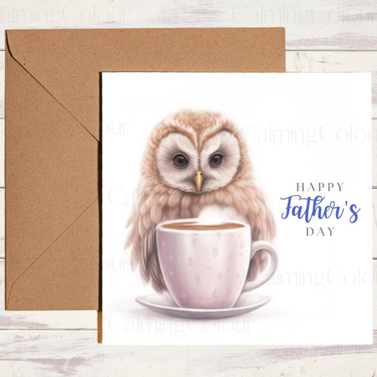 Owl Father's Day Card | For Dad With Love | Father's Day
