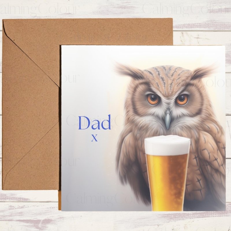 Owl Father's Day Card | With Love for Dad | Father's Day