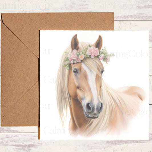 Palomino Birthday Card | For Horse Lovers | Birthday Card