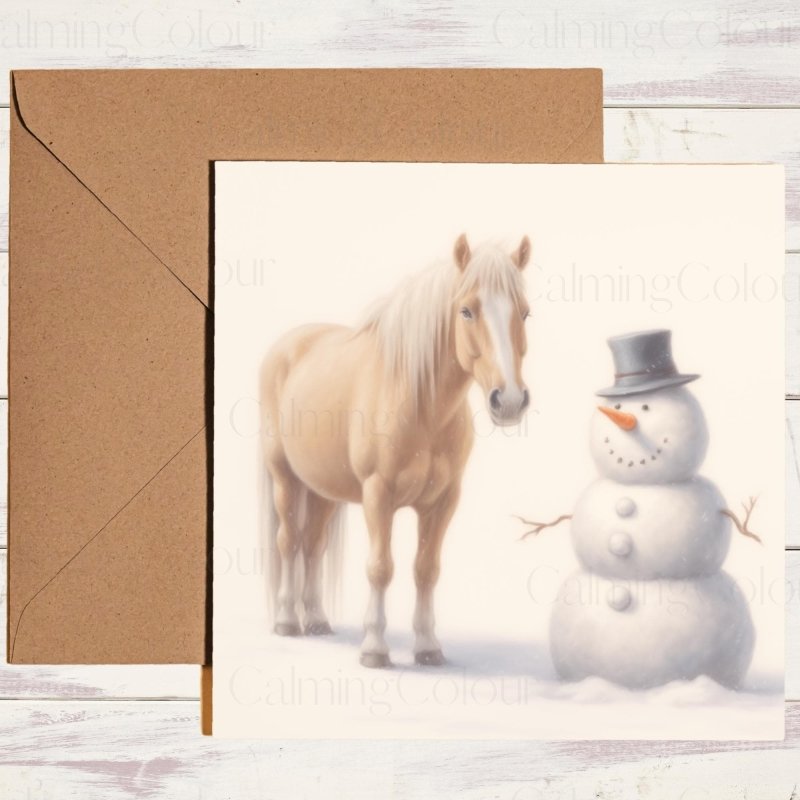 Palomino Horse Christmas Cards | Equestrian Card MultiPack | Card Multipack