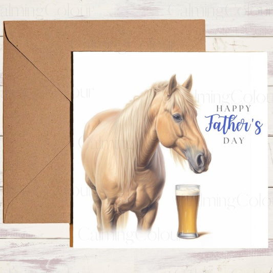 Palomino Horse Father's Day Card | For Dad With Love | Father's Day