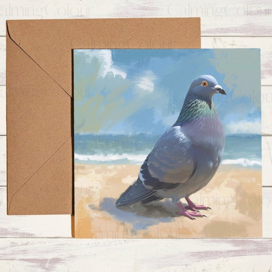 Pigeon Birthday Card | Seaside Greetings | Birthday Card