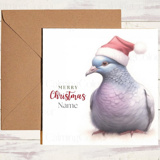 Pigeon Christmas Card | Personalised | Christmas Card