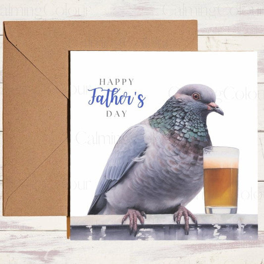 Pigeon with a Pint | Father's Day Card | Dad With Love | Father's Day