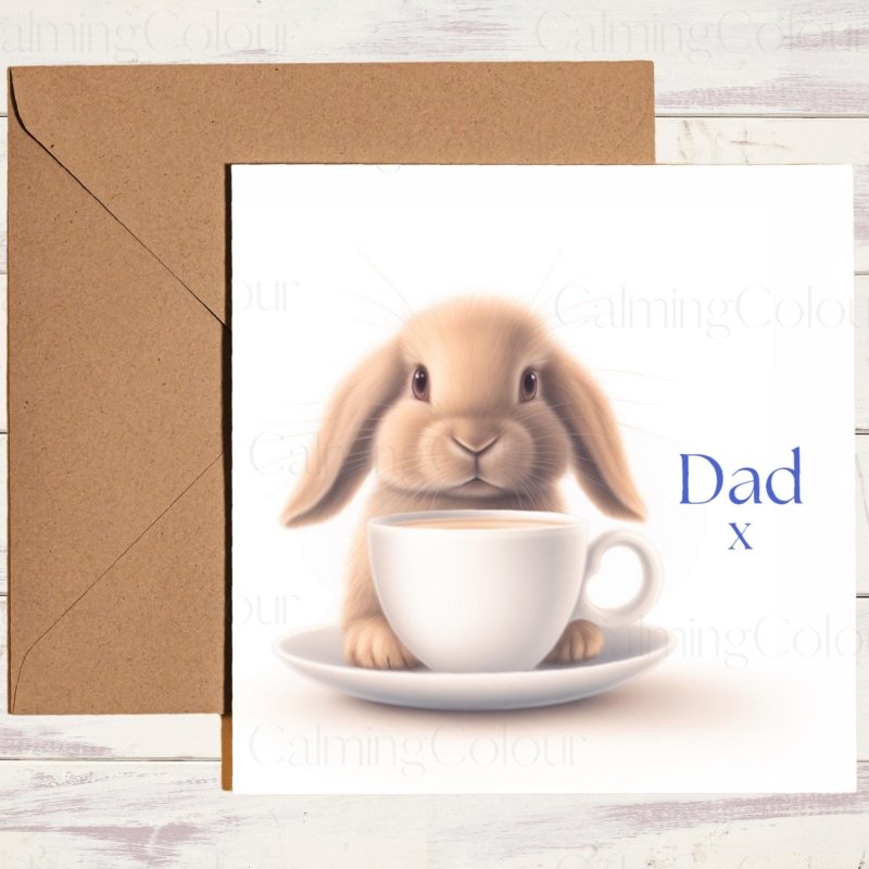 Rabbit Father's Day Card | For Dad With Love | Father's Day