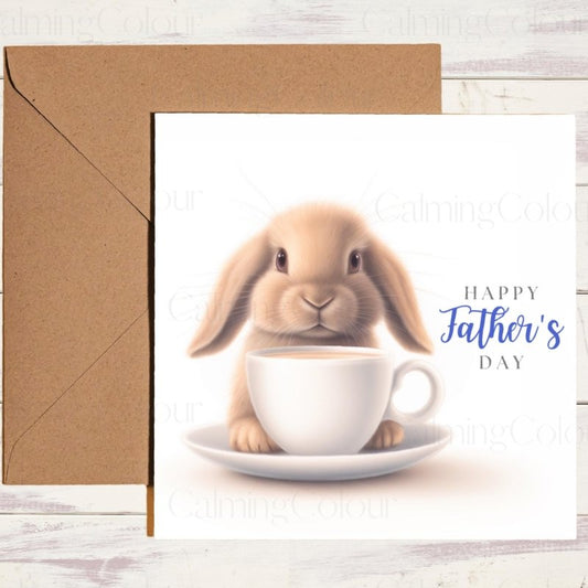 Rabbit Father's Day Card | For Dad With Love | Father's Day
