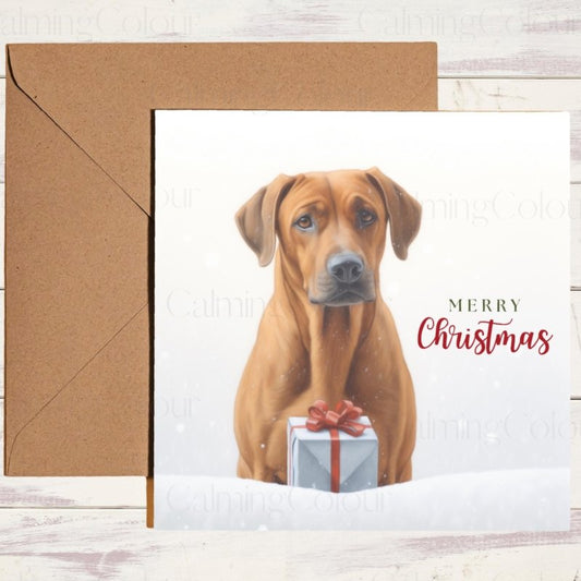 Rhodesian Ridgeback Christmas Card | Dog Lover | Christmas Card