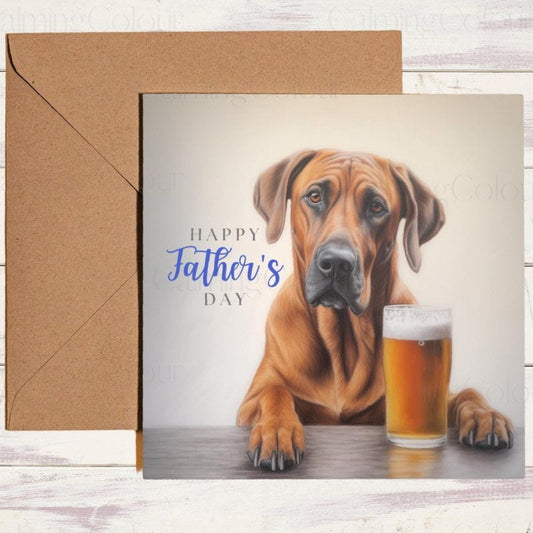 Rhodesian Ridgeback Father's Day Card | Dad With Love | Father's Day