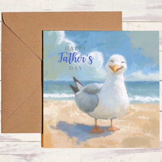 Seagull Father's Day Card | For Dad With Love | Father's Day