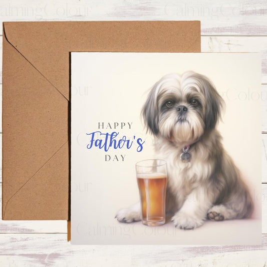 Shih Tzu Father's Day Card | With Love | Father's Day