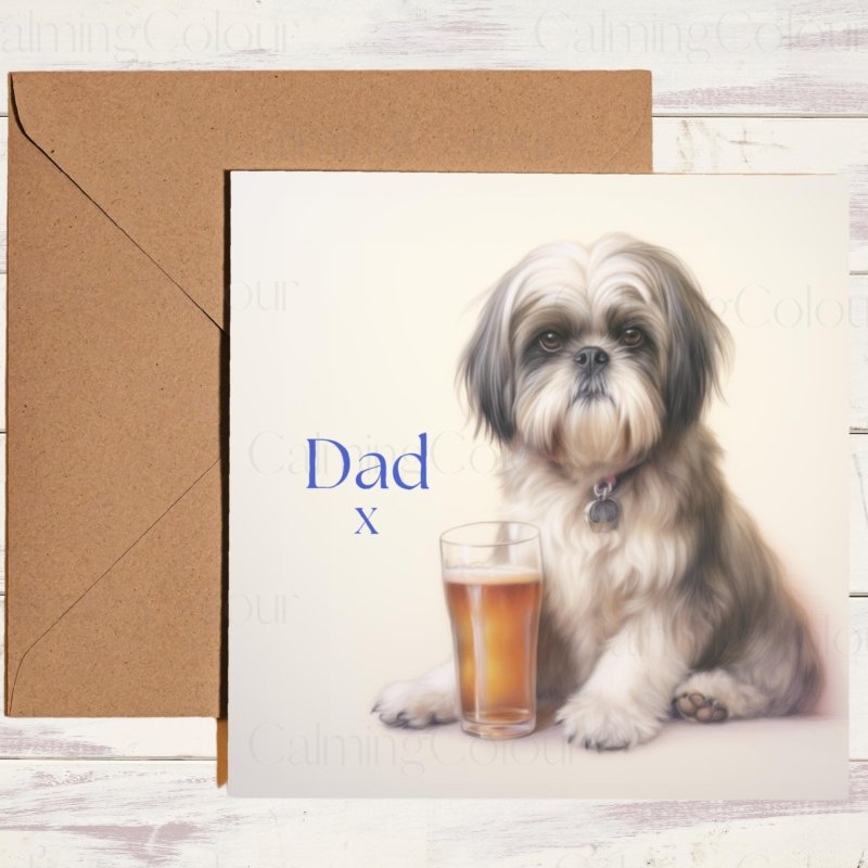 Shih Tzu Father's Day Card | With Love | Father's Day