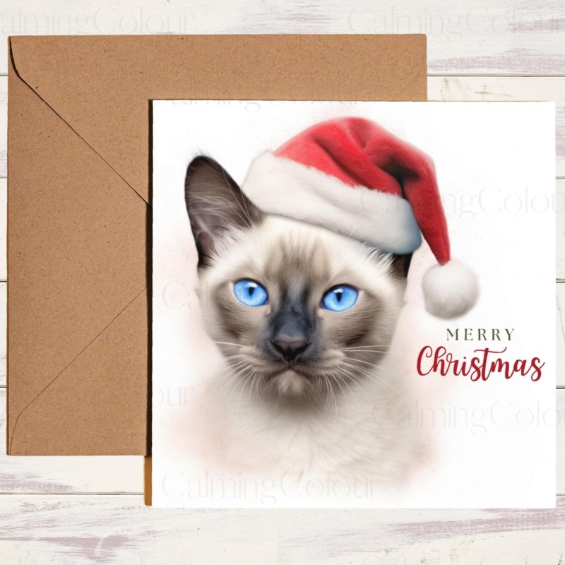 Siamese Cat Christmas Cards | Cat Lover MultiPack | Card Multipack