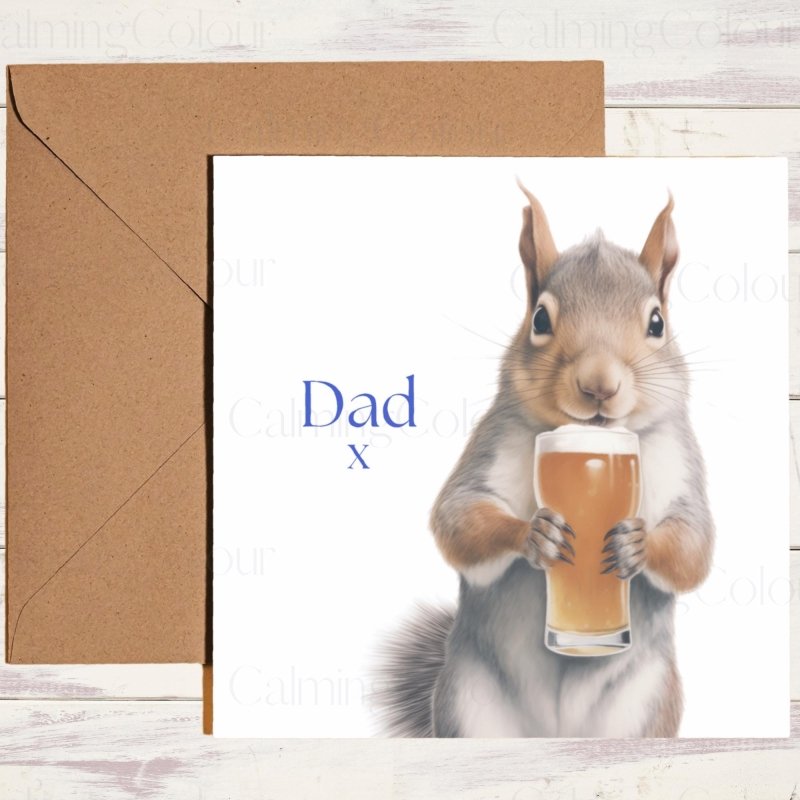 Squirrel Father's Day Card | For Dad With Love | Father's Day