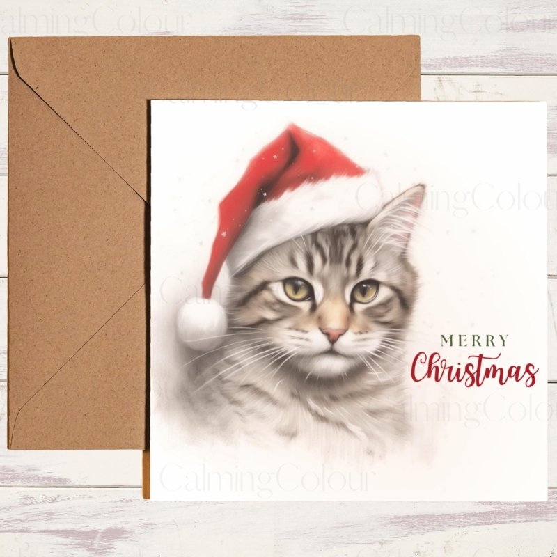 Tabby Cat Festive Christmas Card | Christmas Card