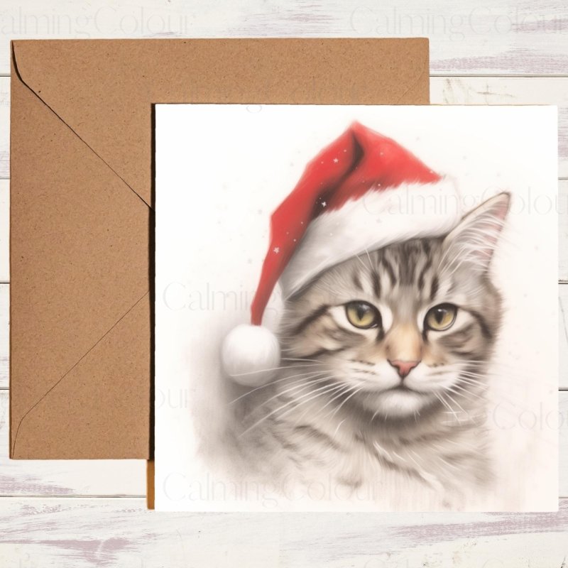 Tabby Cat Festive Christmas Card | Christmas Card