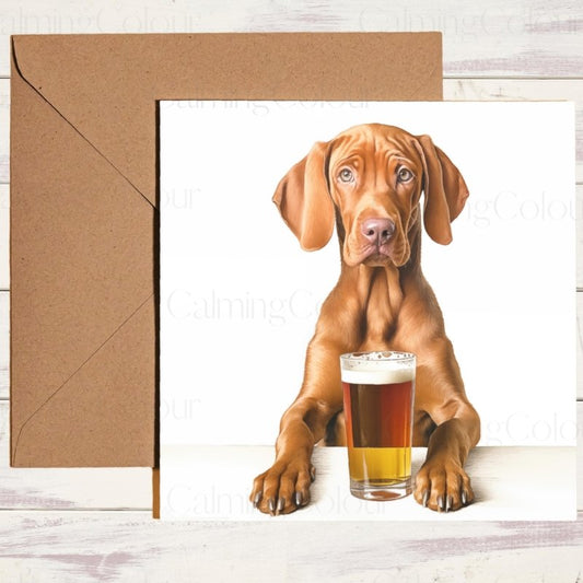 Vizsla Birthday Card | For Dog Lovers | Birthday Card