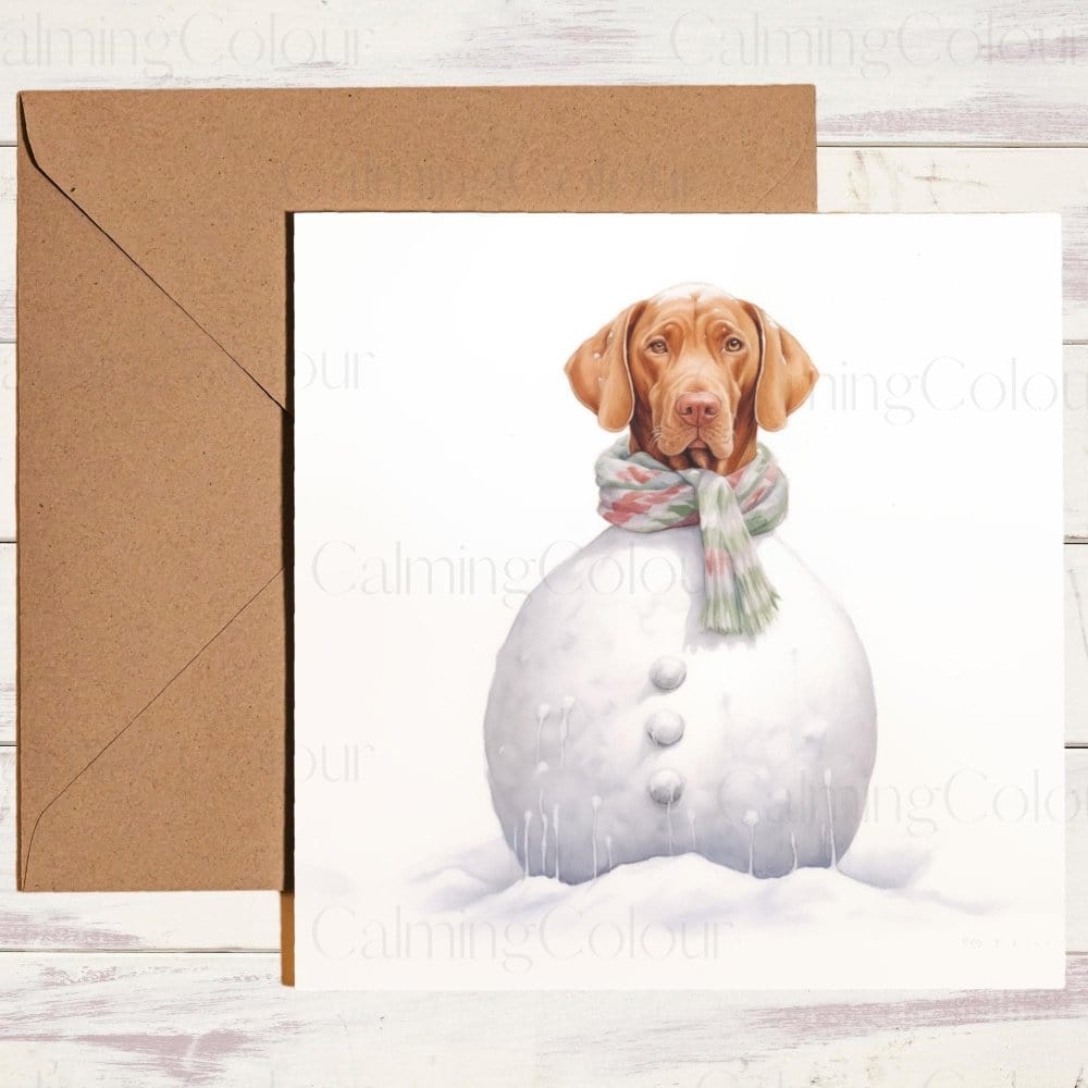 Vizsla the Snowdog | Christmas Card | Christmas Card