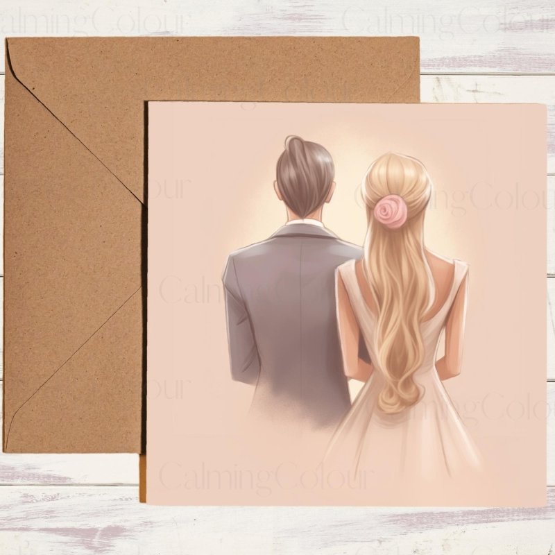 Wedding Couple Card | With Love | On your Wedding Day | Wedding Card