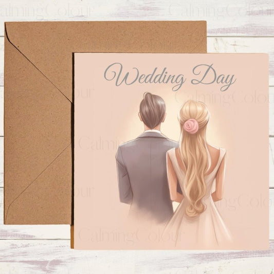 Wedding Couple Card | With Love | On your Wedding Day | Wedding Card