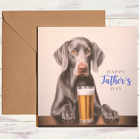 Weimaraner Father's Day Card | With Love | Father's Day