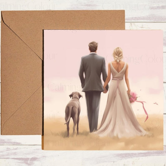 Weimaraner Wedding Card | For Dog Lovers | Wedding Card