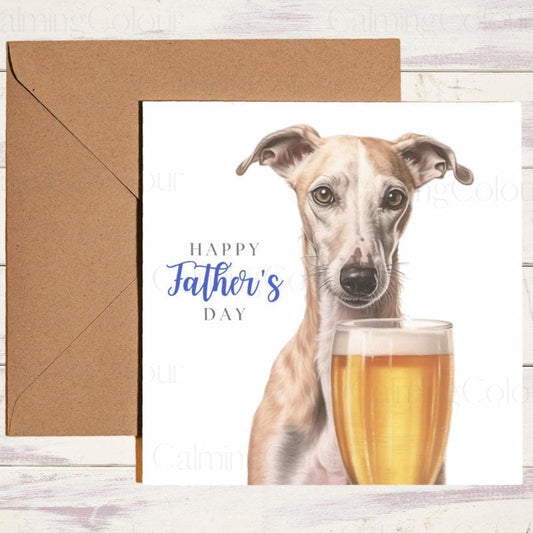 Whippet Father's Day Card | Dad With Love | Father's Day