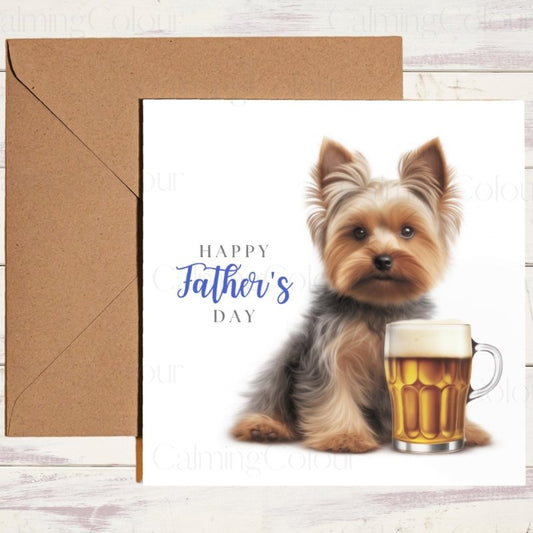 Yorkshire Terrier Father's Day Card | With Love | Father's Day