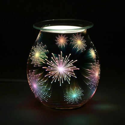 3D Firework Effect Light Up Electric Oil Burner | Calming Colour