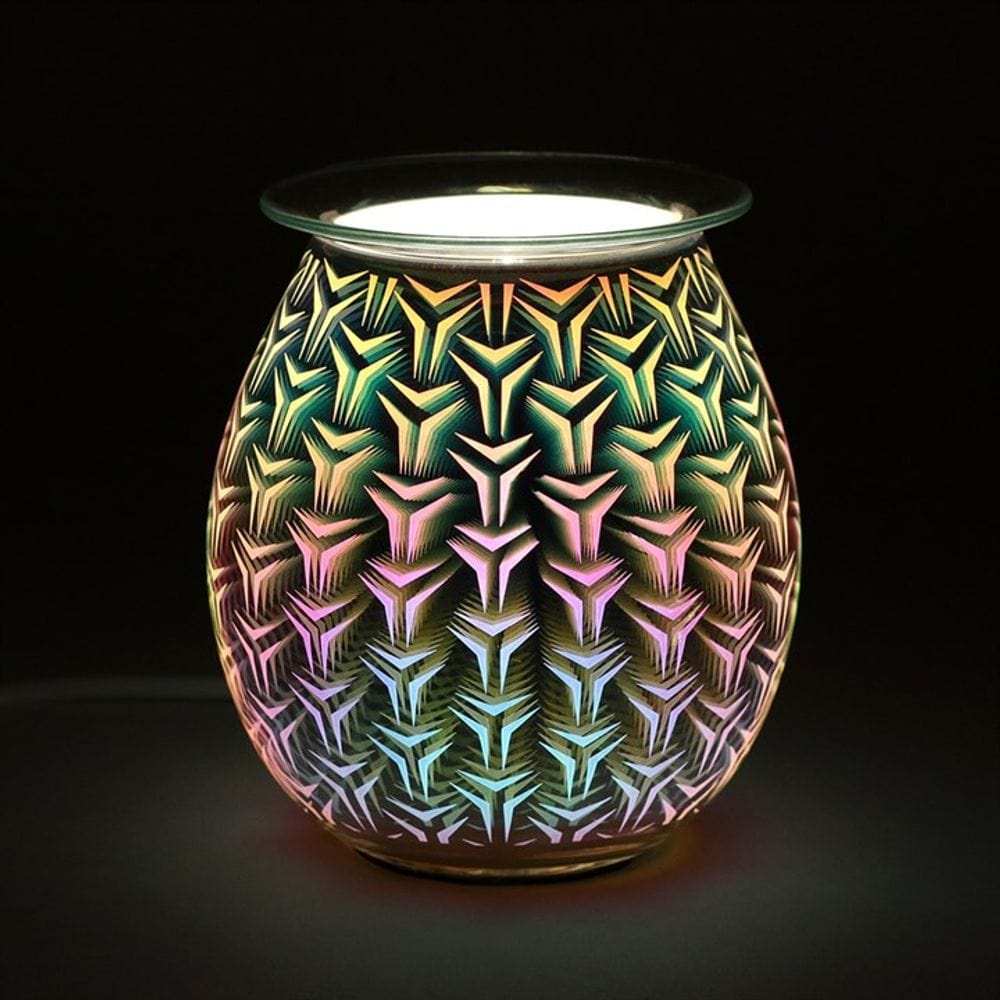 3D Geometric Light Up Electric Oil Burner | Calming Colour