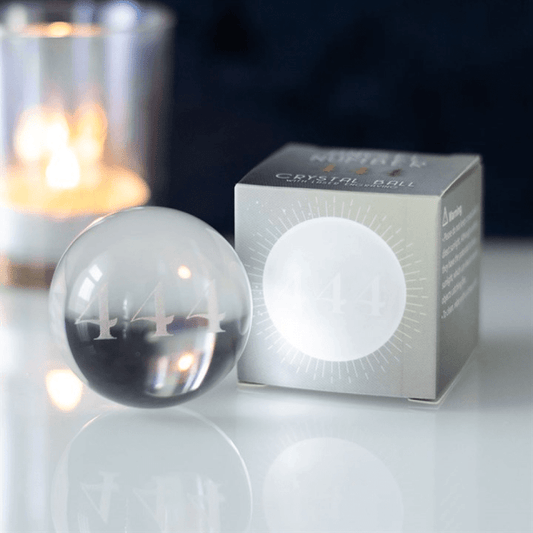 444 Angel Number Crystal Ball | Symbol of Protection Gift | Figurine