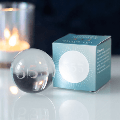 555 Angel Number Crystal Ball | Symbol of Change Gift | Figurine