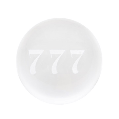 777 Angel Number Crystal Ball | Symbol of Luck Gift | Figurine