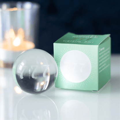 777 Angel Number Crystal Ball | Symbol of Luck Gift | Figurine